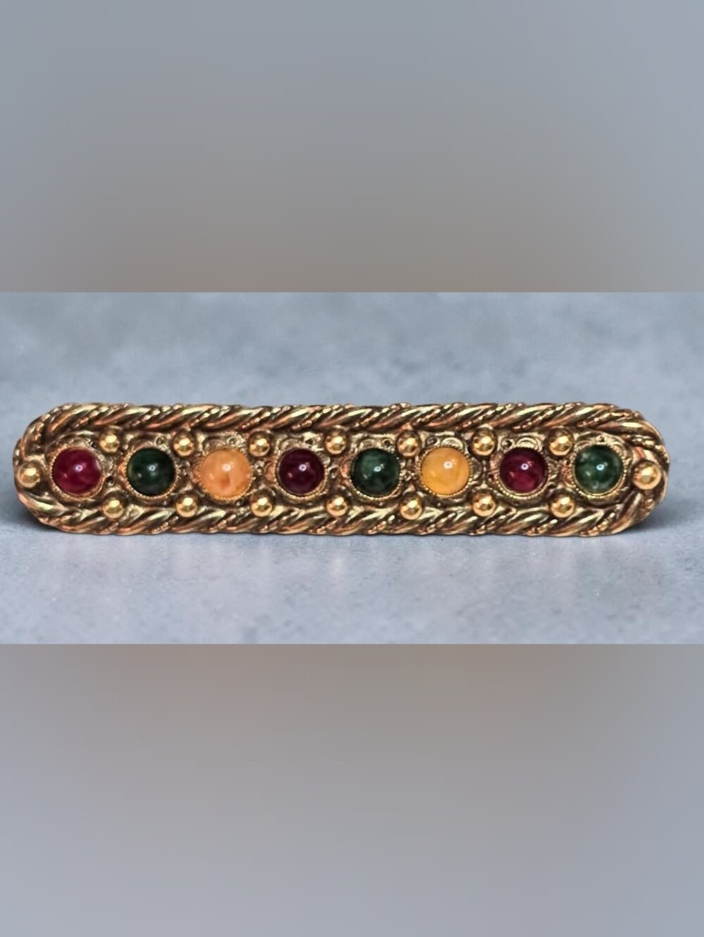Vintage MCM Victorian Revival Bar Brooch